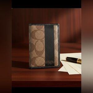 Coach Men’s ID Card Holder in Signature Canvas